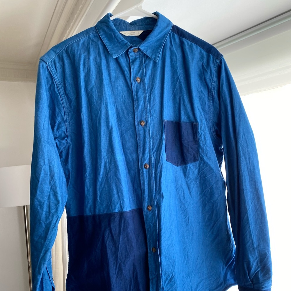 3sixteen indigo button up